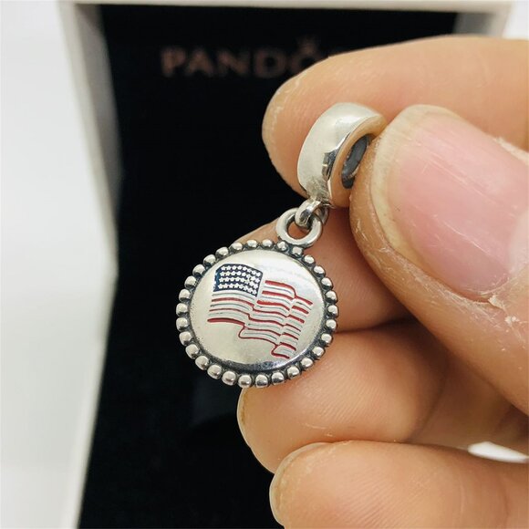 ✨🔥Pandora USA America Flag Charm Flag Of Freedom Charm - Picture 4 of 5